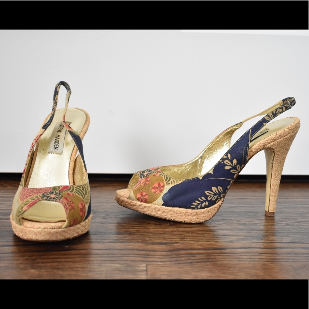 Steve Madden Floral Slingback Heels